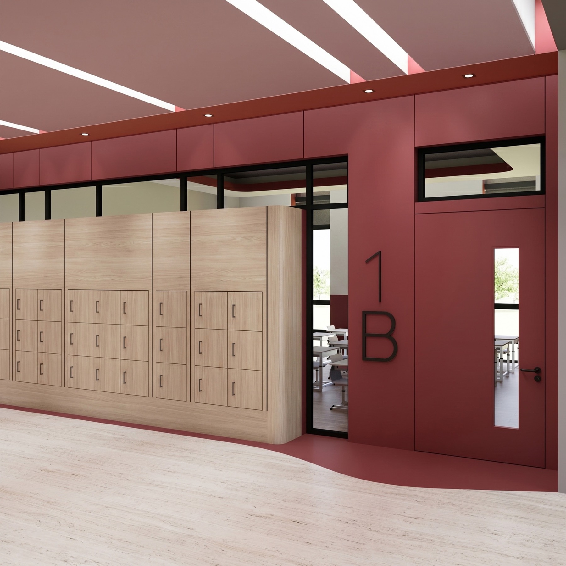 Circulation space: classroom hall
